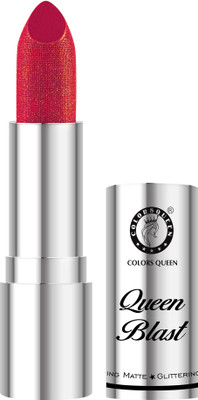 COLORS QUEEN Queen Blast Glitter Lipstick(Rebel Pink, 3.8 g)