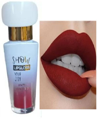 Luipui maroon glossy matte finish lipstick pack of 1(maroon, 6 ml)