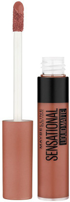 MAYBELLINE NEW YORK Sensational Liquid Matte Lipstick | Non-Sticky and Non-Drying | Matte Finish(NU01 Bare It All, 7 ml)