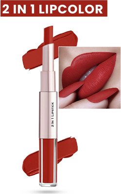 manasona RED 2 IN 1 LONG LASTING WATERPROOF MATTE FINISH LIPSTICK(RED, 7 g)
