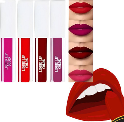 Vagons Set of 4 Classic Red Edition Long Lasting Lipsticks(Red, 30 ml)