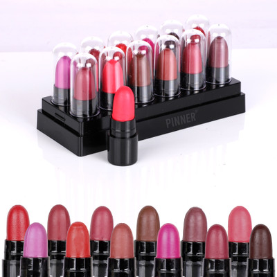 PINNER MATTE MINI LIPSTICK SET OF 12(Multicolor, 17.5 g)