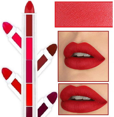 GFSU - GO FOR SOMETHING UNIQUE 5 In 1 Matte Finish Lipsticks(MULTI COLOR, 7.5 g)