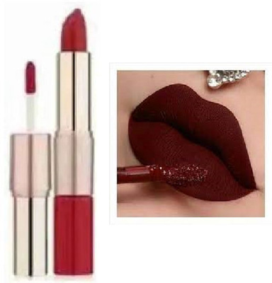 Luipui maroon lipstick in matte finish 2 in 1 give attractive look lipstick pack of 1(maroon, 6 g)