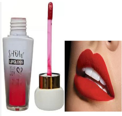Luipui awesome red matte finish glossy liquid lipstick pack of 1(red, 6 ml)