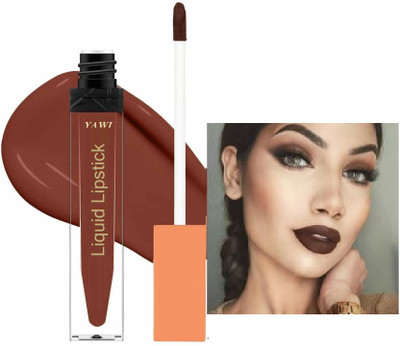YAWI Professional All Day Use Lipcolour Matte,Smudge-Proof Formula(Dark Brown, 6 ml)