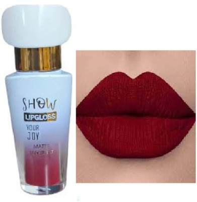 Luipui liquid maroon matte finish lipstick pack of 1 awesome(maroon, 6 ml)