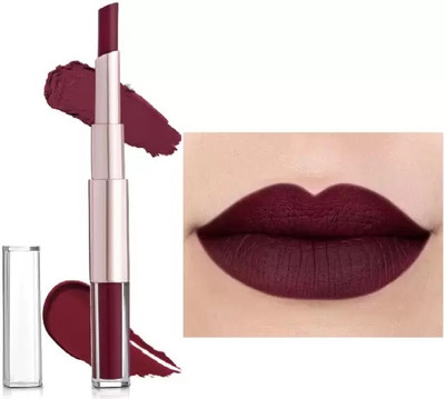 Jiwoo Super stay 2 in 1 dark maroon liquid Matte Long Lasting Lipstick(MAROON, 12 ml)