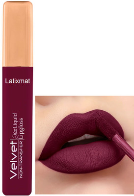 Latixmat Velvet Non Transfer Mate Liquid lipstick Pigmented Lips Plum rose(Plum rose, 5 ml)