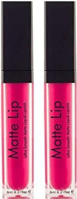 VEDZMe Matte me Liquid matte Lipstick pack of 2 (PINK) 12ML(Pink Color, 12 ml)