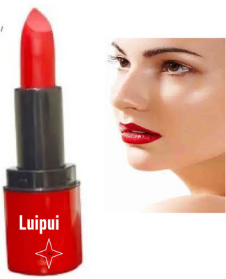 Luipui red lipstick in matte finish pack of 1(red, 6 g)