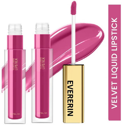 EVERERIN Mattifying Non Transfer Liquid Matte Lipstick Enriched with Vitamin E Almond Oil(LIGHT PINK, 8 ml)