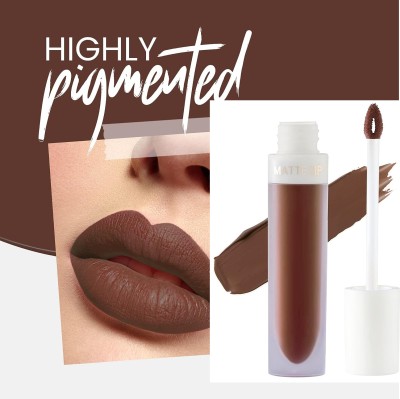 Yuency Matte Finish Lightweight, Non-Sticky, Non-Drying,Transferproof, Waterproof(BROWN, 4.5 ml)