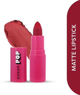 SUGAR POP Matte Lipstick - 03 Scarlet | Non-Drying | Lightweight | Satin matte finish(03 Scarlet, 4.2 g)
