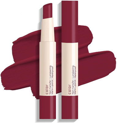 MYEONG Maroon Highly Pigmented Ultra Matte Long Lasting Lipstick(Maroon, 2 g)