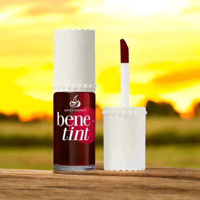 SPICY CHERRY bene tint rose tinted and lip stain highlighter 50(Peppy Red, 12.5 ml)