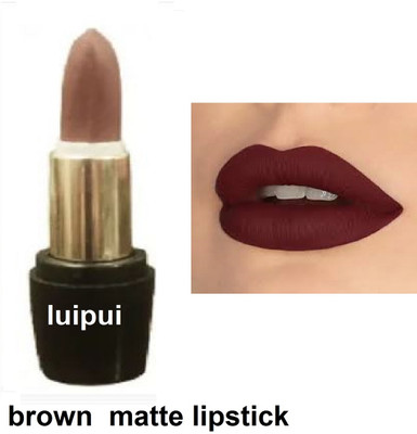 Luipui outstanding brown lipstick in matte for women pack of 1(brown, 6 g)