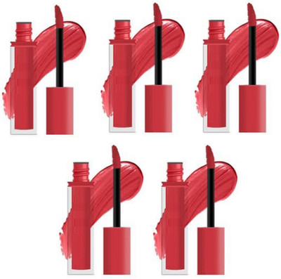 Luipui Best matte finish long lasting lipstick for matte look pack of 5(LIght pink, 25 ml)