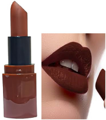 Luipui brown matte finish lipstick pack of 1 waterproof and long lasting awesome(brown, 6 g)