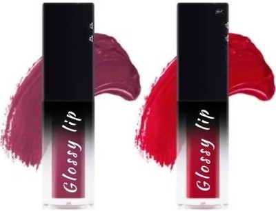bluset COSMETICS GET SET MATTE LIQUID LIPSTICK DUO(Red, MAROON, 10 ml)