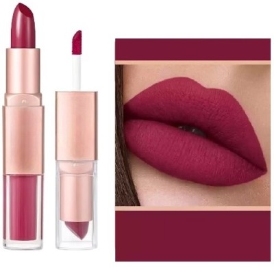 Yuency Waterproof & Smudge Proof Long Lasting 2 in 1 pink lipstick(Pink, 8 g)