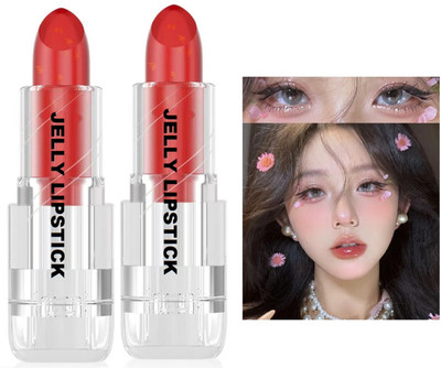 GULGLOW99 combo Temperature Color Change Lip Gloss Crystal Pink Flower Gel Lipstick06(red, 7.2 ml)