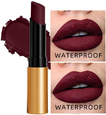 YAWI Sensational Creamy Bold Wine Matte Lipstick Transfer Proof Ultra Matte(Bloody Maroon, 3.5 g)