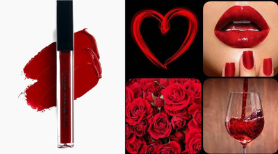BLUEMERMAID RED LIQUID LIPSTICK WITH MATTE FINISH FOR PROFESSIONALS(ROSE RED, 6 ml)