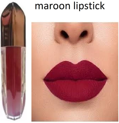Luipui trending long lasting maroon matte finish liquid pack of 1(maroon, 6 ml)