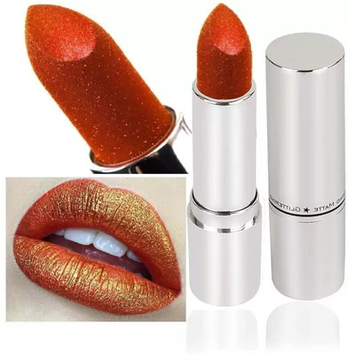 Jiwoo shimmer matte glitter lisptick for women(orange, 3.8 ml)