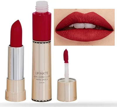 DARYUE ComfyMatte Creme 2 IN 1 Lipstick(RED, 8 g)