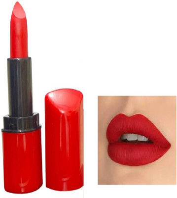 Luipui red lips smooth and creamy perfect for beautiful waterproof pack of 1(red, 6 g)