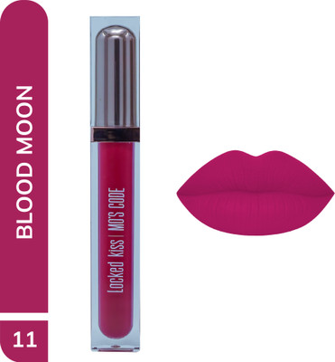 MO'S CODE Matte Liquid Lipstick Waterproof, Locked Kiss - Transfer Proof with Vitamin-E(BLOOD MOON 11, 7 ml)