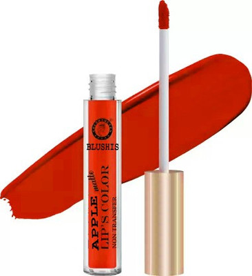 BLUSHIS Apple Matte Lips Color Waterproof Non Transfer Liquid(Red, 6 ml)