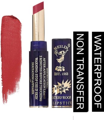 Meilin Non Transfer Waterproof Matte Lipstick, Pure Red,(Pure Red, 0.1 g)