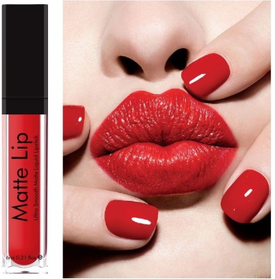 Libline Full Coverage Waterproof Long Lasting Liquid Lipstick(RED, 6 ml)