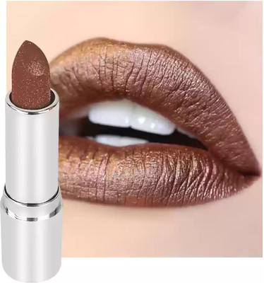 Jiwoo himmery Sparkly 3D Magical Metallic Multi Purpose Glitter Lipstick(CHOCOLATE)