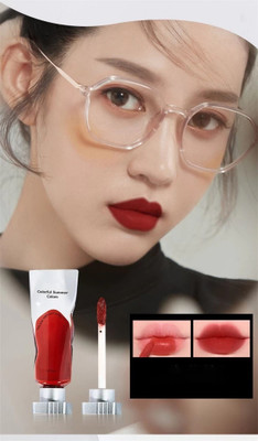HUZURLU Ice Cube Matte Pink Lipstick Velvet Transparent Lip Glaze Pigment(Red, 4 g)