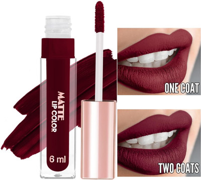 GABBU Smooth & Light Weight Texture Waterproof Long Lasting Matte Lipstick(Maroon, 6 ml)