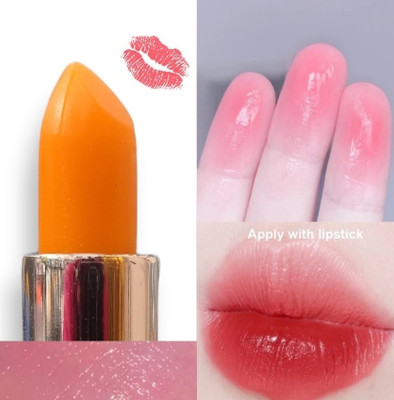 MYEONG Glitter Gel Moisturizing Long Lasting Hydrating for Dry and Chapped Lipstick(Orange, 3.6 g)