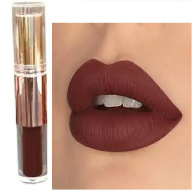 Luipui trending brown matte finish 2 in 1 lipstick beautiful(brown, 6 g)