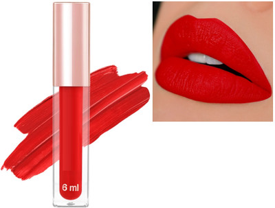 HUZURLU Liquid Matte Lipstick,Transferproof(TOMATO RED, 6 ml)