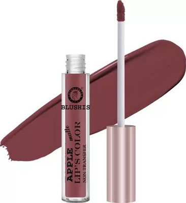 BLUSHIS Matte Lips Color Water Proof Non Transfer Liquid(Plum, 6 ml)