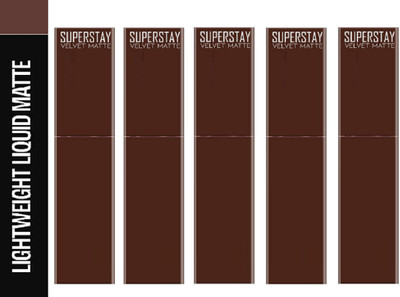 Luipui CREAMY LONG LASTING, FULL COVERAGE LIPSTICK FOR ALL DAY WEAR PACK OF 5(CHACO CHIP - 26, 20 ml)