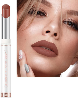 HUZURLU Non Transfer Matte Water Proof Smooth Lipstick Mash brown 1(brown, 3.8 g)