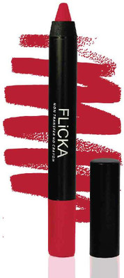 Flicka Matte Lasting Lipsence Crayon Lipstick, 11 Lets Go Shopping, 3.5ml(Reddish Orange, 10 g)