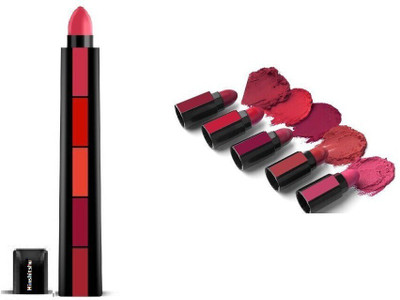 Hudabird Red Edition 5 in 1 Beauty Pocket Matte Lipstick(multicolor, 30 ml)