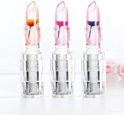 GFSU - GO FOR SOMETHING UNIQUE Flower Crystal Jelly Lipstick Magic Temperature Change Color Lipstick(multicolor, 10.5 g)
