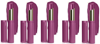 Luipui Best long lasting smooth finish purple lipstick pack of 5(Purple, 25 ml)