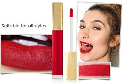 HUZURLU LIPSTICK TRANSPARENT LONG LASTING(BRIGHT RED, 4 ml)